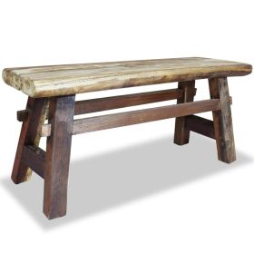 Bench Solid Reclaimed Wood 39.4"x11"x16.9" - Brown