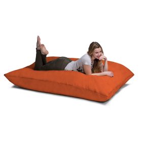 Jaxx 5.5 ft Pillow Saxx Bean Bag Pillow, Mandarin - Mandarin - Microsuede