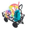 Wagon Cart Garden cart trucks make it easier to transport firewood TC1840BKG - as Pic