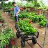 Wagon Cart Garden cart trucks make it easier to transport firewood TC1840BKG - as Pic